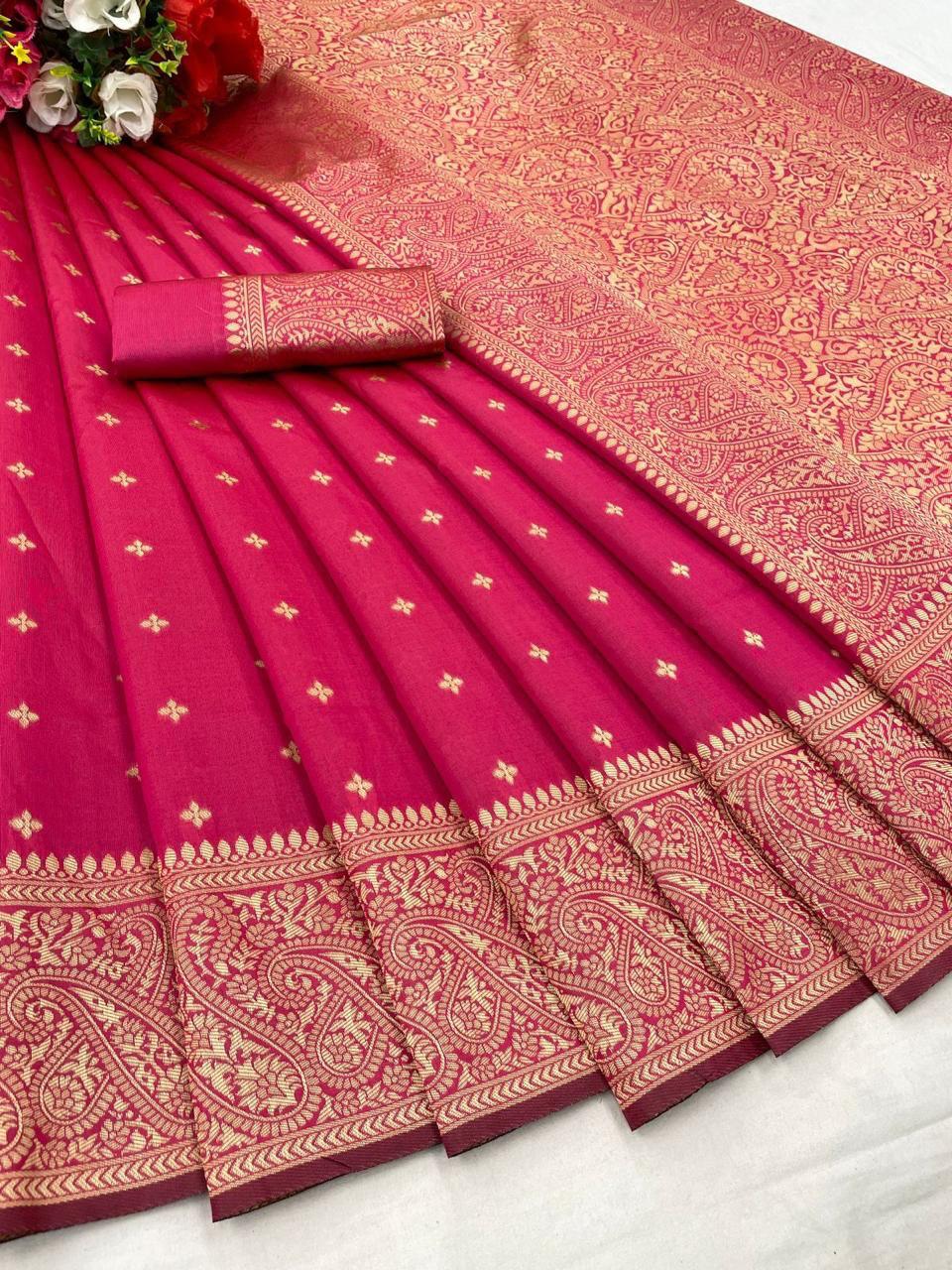 Introducing our Exquisite Soft Lichi Silk Saree Collection!