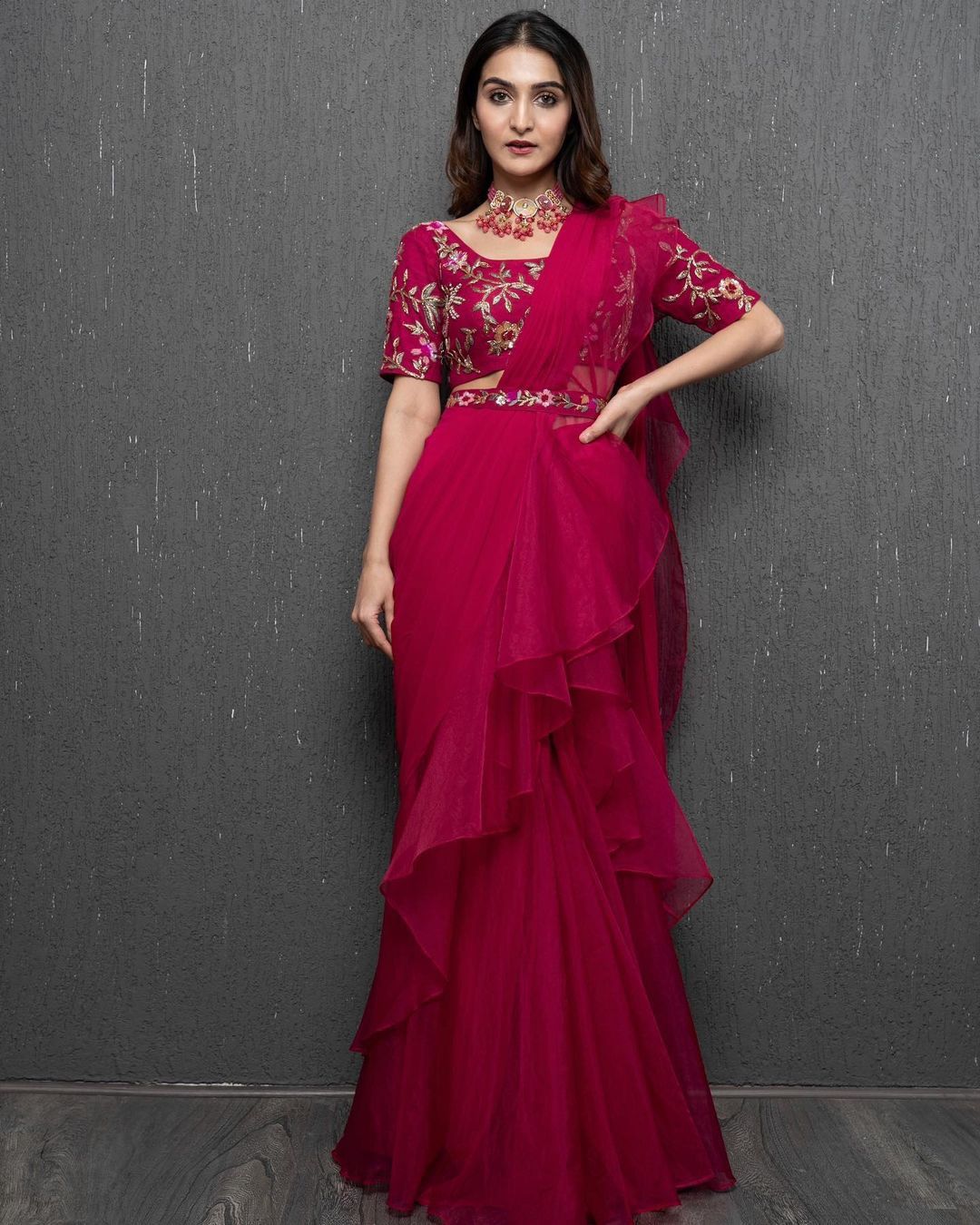 Elevate your style with our New Designer Party Wear Lehenga Saree!