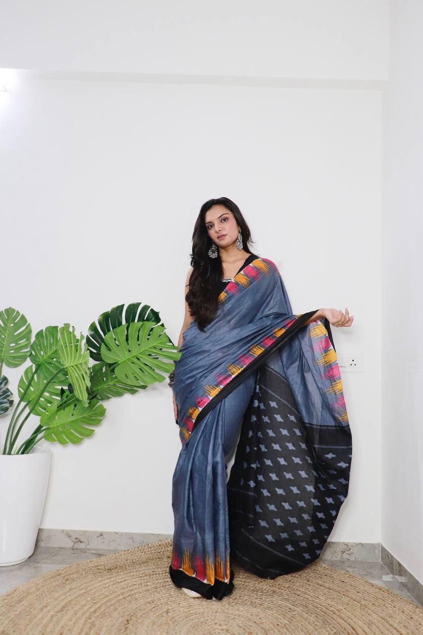 Elevate your ethnic style with our Pure Cotton Saree!