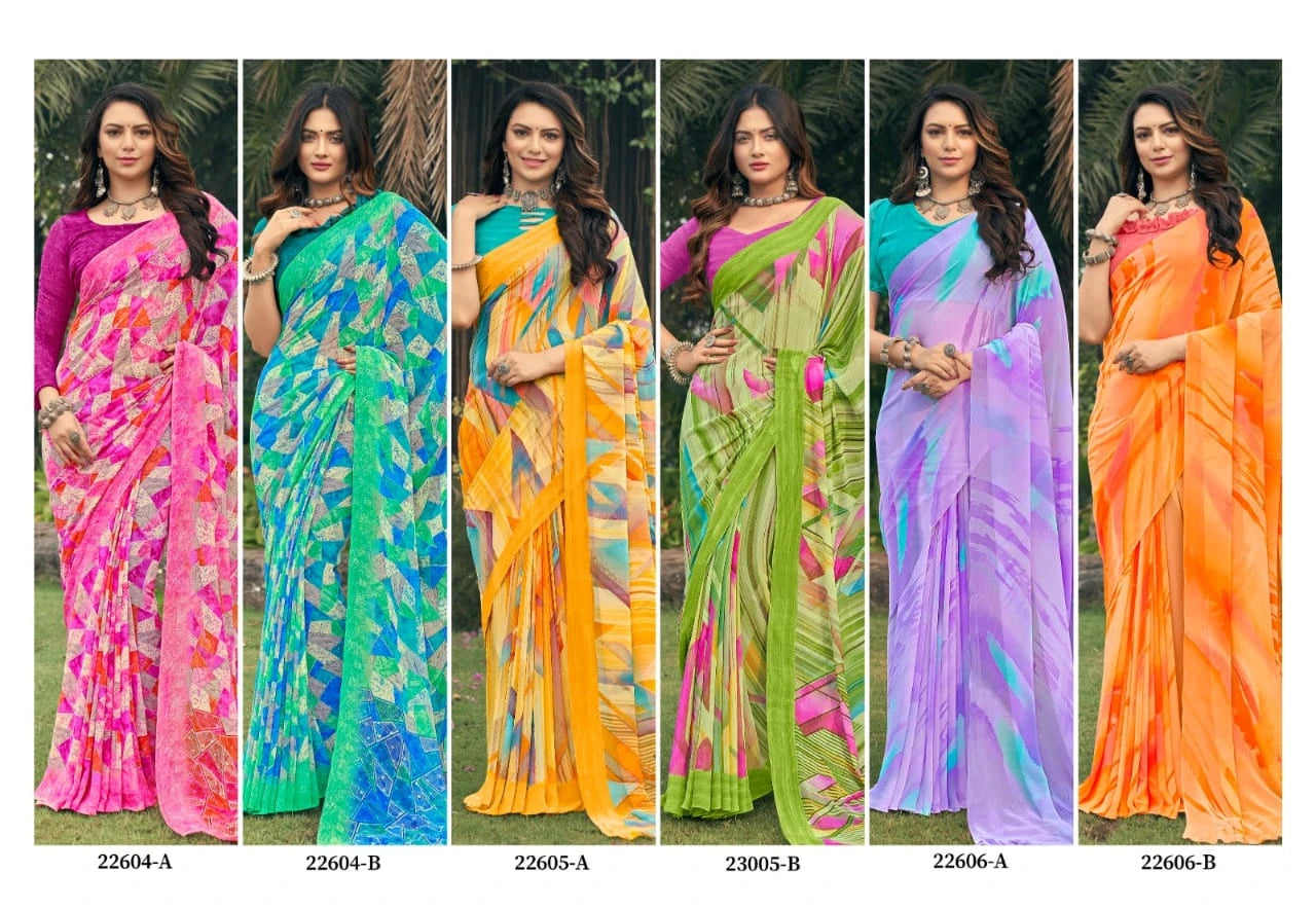 Printed Georgette Designer Saree for Effortless Style