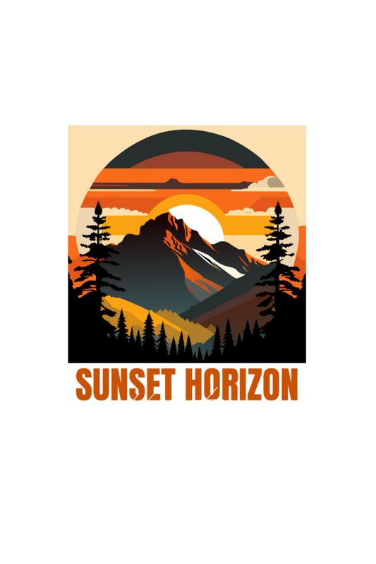 Sunset Horizon Graphic T-shirt For Women