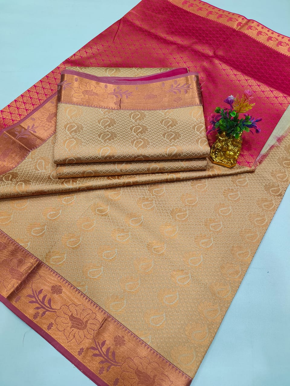 Kanchipuram Pattern Rich Jari Pallu Bridal Saree Collection!