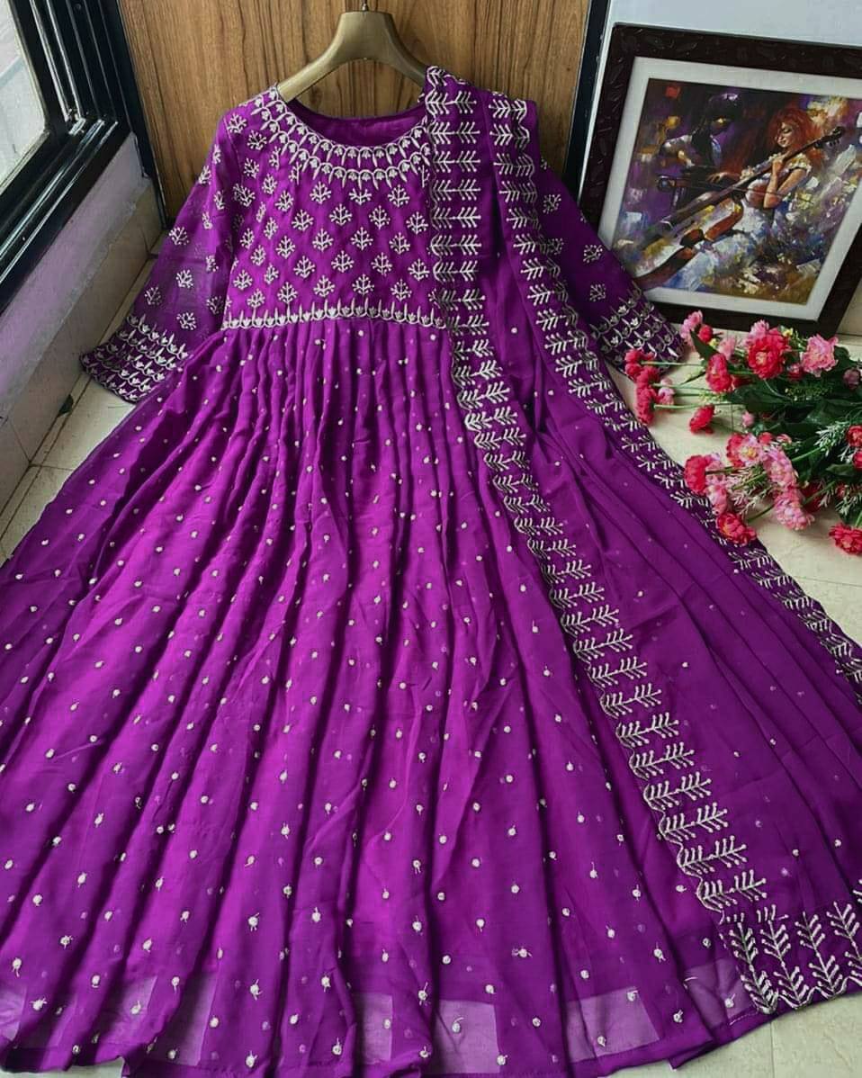 ✨ Elevate Your Style with Our New Designer Embroidered Anarkali Gown! ✨