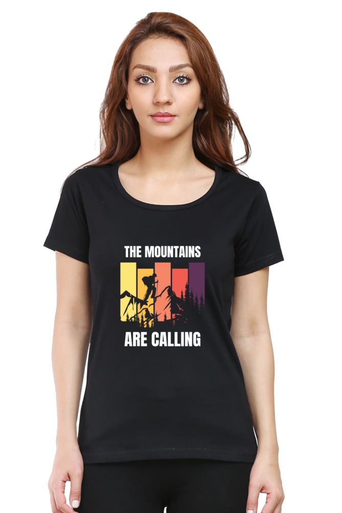 The Mountains Are Calling Adventure Travel T-shirtFor women