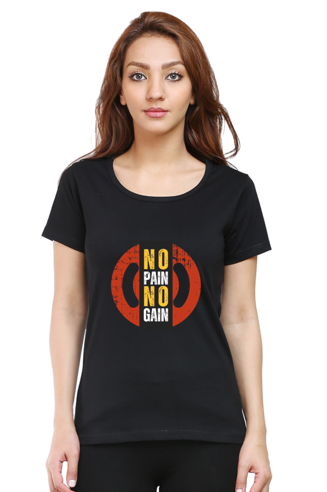 NO Pain No Gain Gym Fitness T-shirt For Women