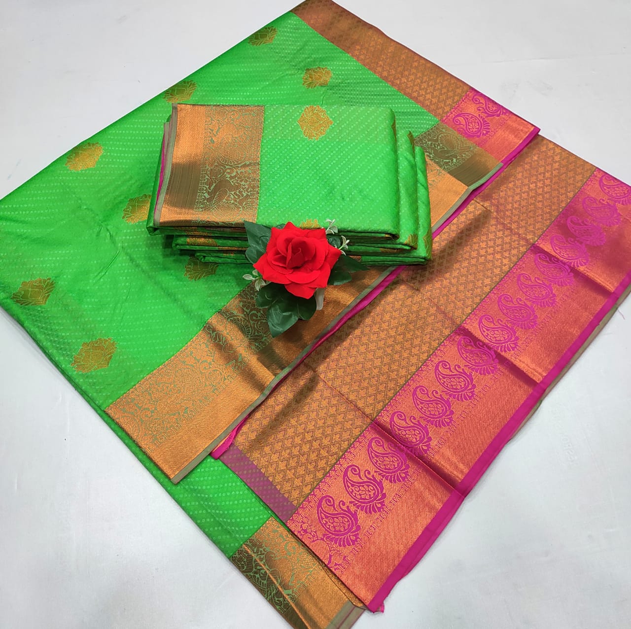 Elegance Redefined: Kanchipuram Semi Silk Sarees - Samuthrika & Vasthrakala Styles