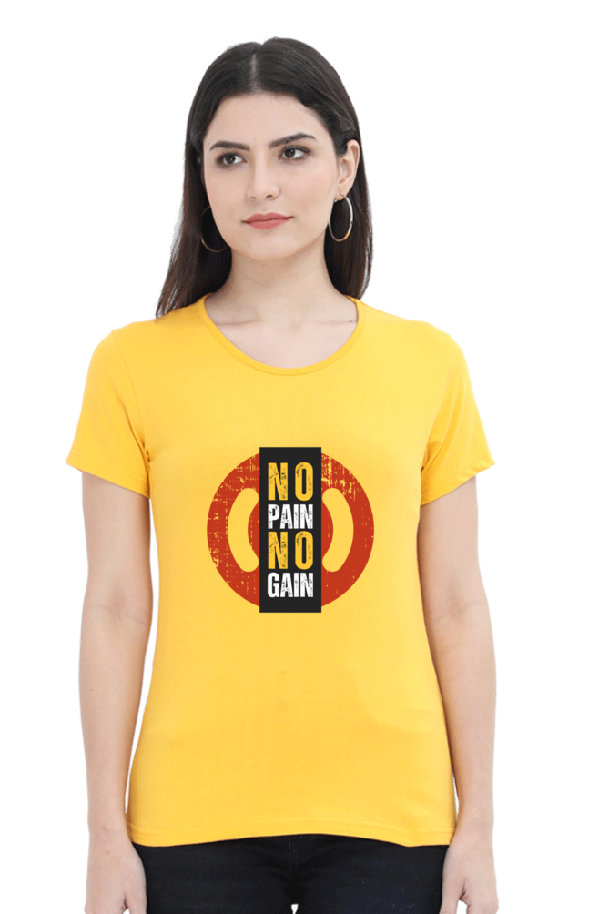 NO Pain No Gain Gym Fitness T-shirt For Women