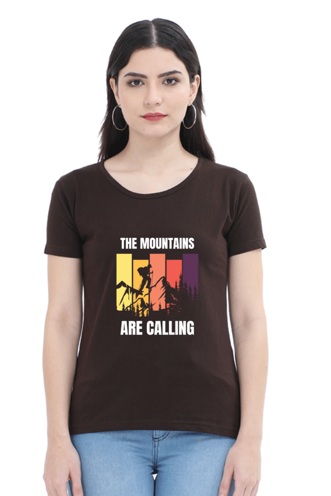 The Mountains Are Calling Adventure Travel T-shirtFor women