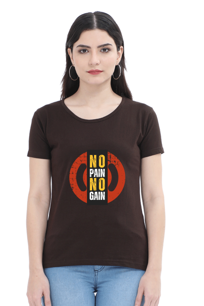 NO Pain No Gain Gym Fitness T-shirt For Women