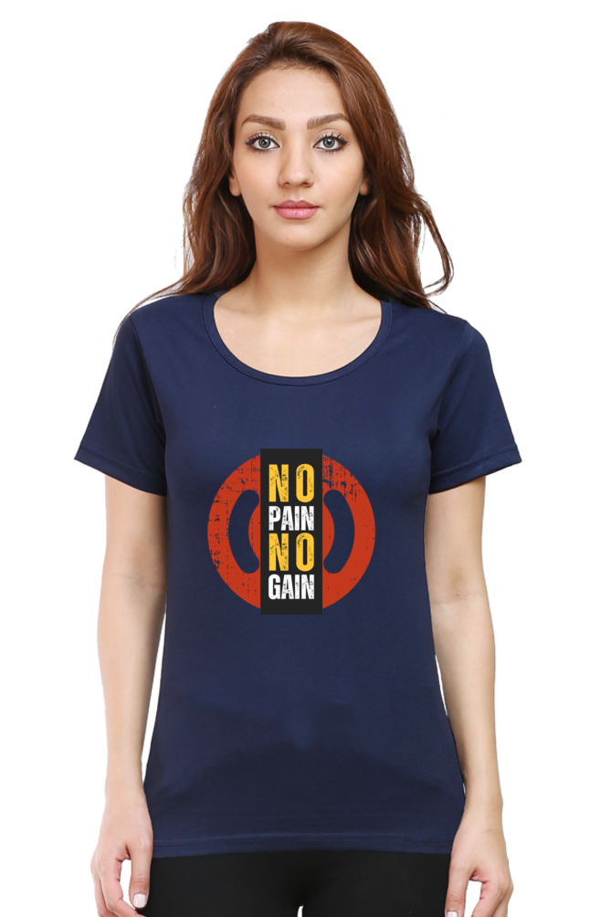 NO Pain No Gain Gym Fitness T-shirt For Women