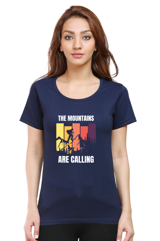 The Mountains Are Calling Adventure Travel T-shirtFor women