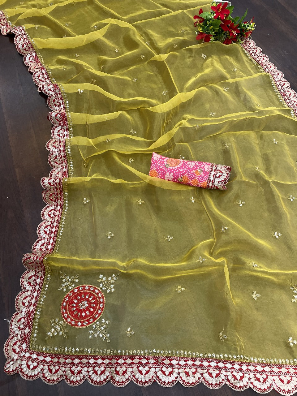 Elegant Designer Organza Saree