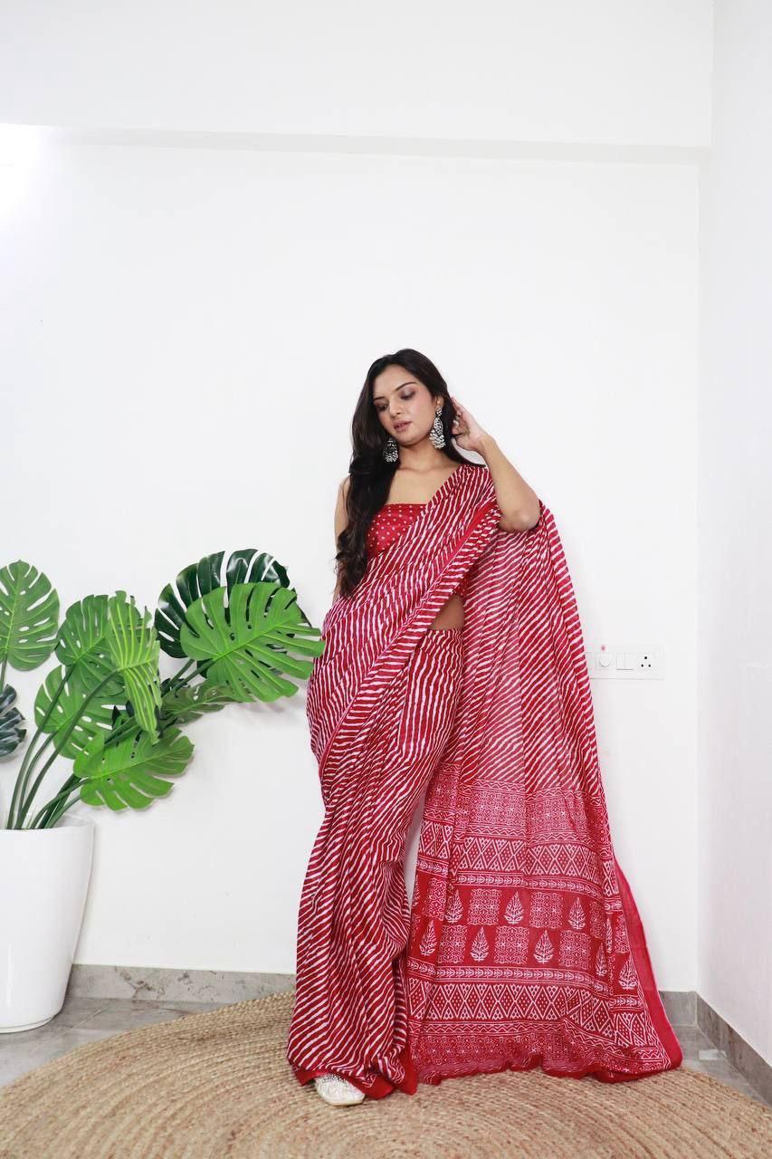 Elevate your ethnic style with our Pure Cotton Saree!