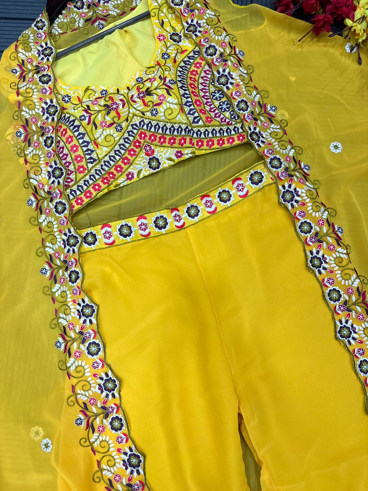 Haldi Rasam Special Corded Work and Party Wear Shrug Lehenga