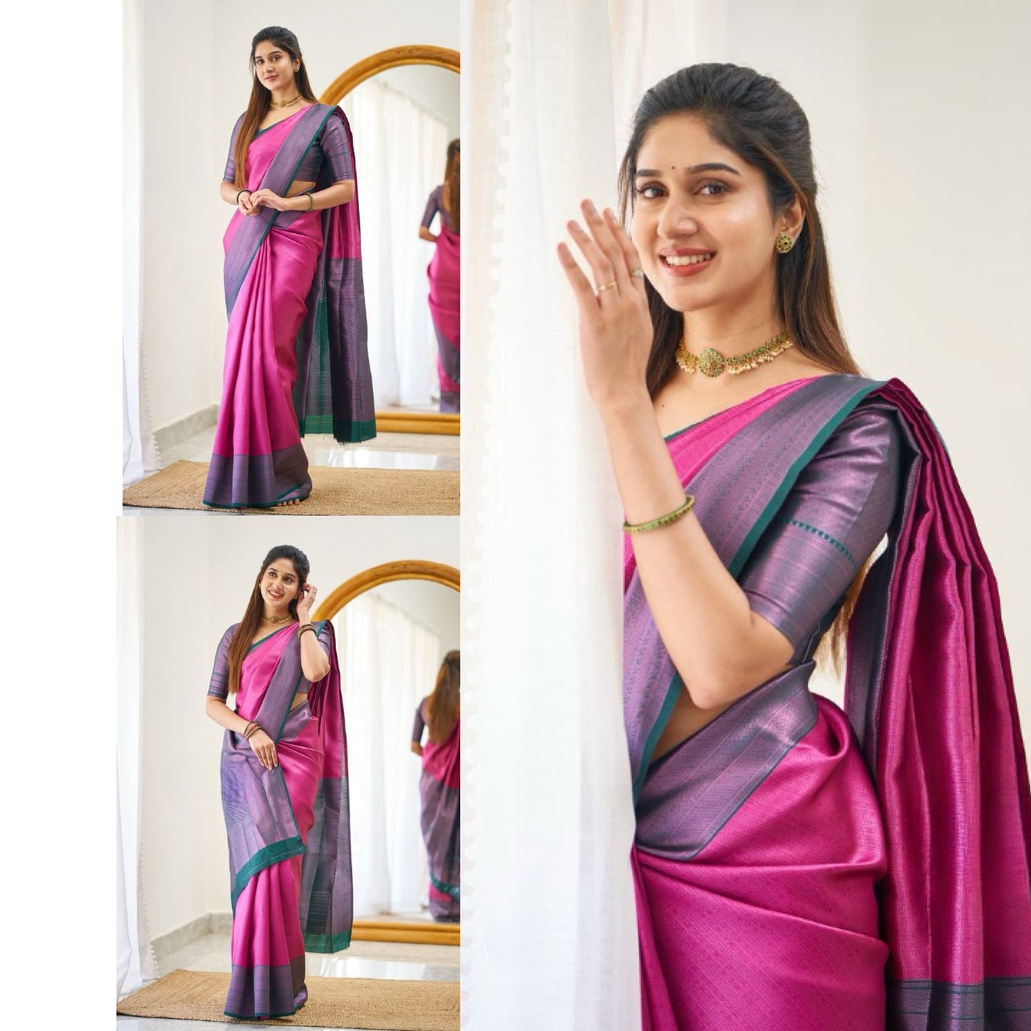 Elevate your style with our Soft Lichi Silk Saree!