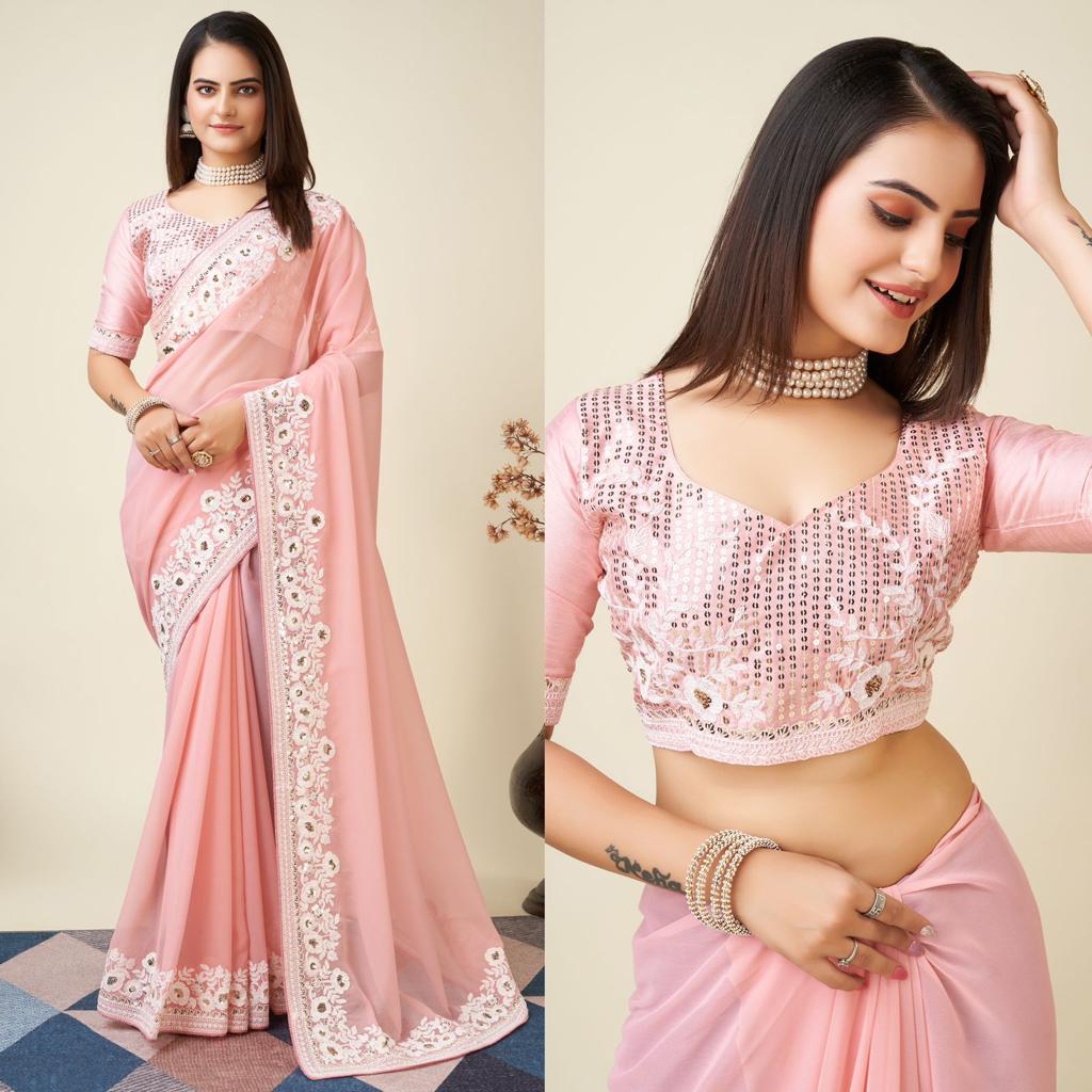 Elegant Soft Faux Georgette Saree