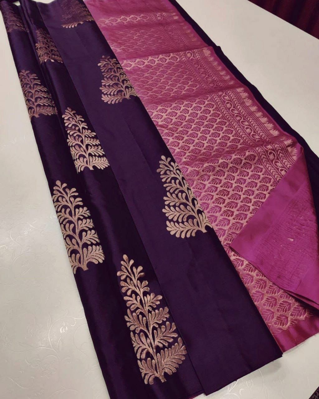 Elevate your style with our Soft Lichi Silk Saree