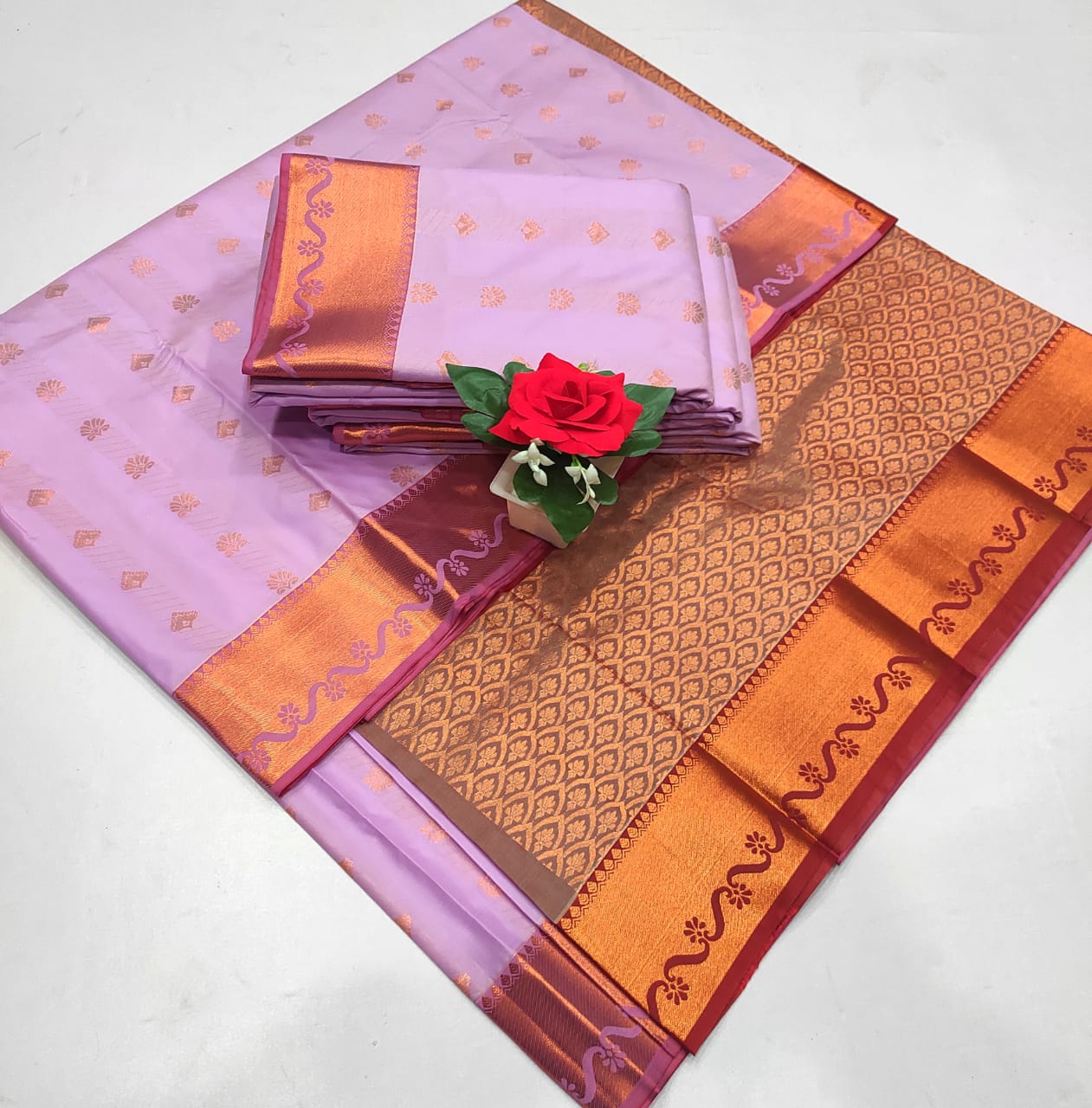 Elegance Redefined: Kanchipuram Semi Silk Sarees - Samuthrika & Vasthrakala Styles