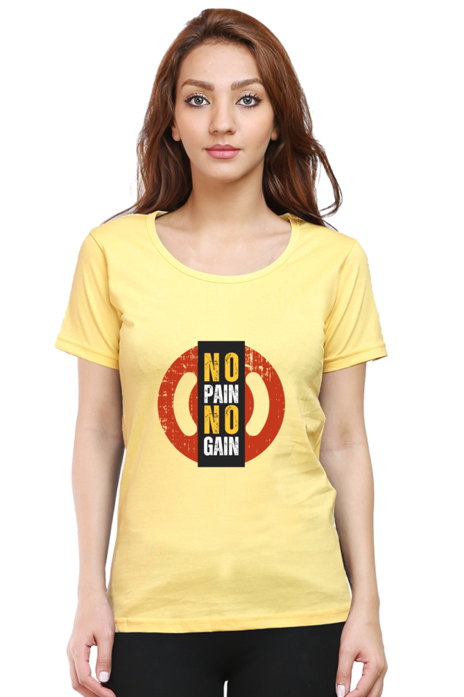 NO Pain No Gain Gym Fitness T-shirt For Women