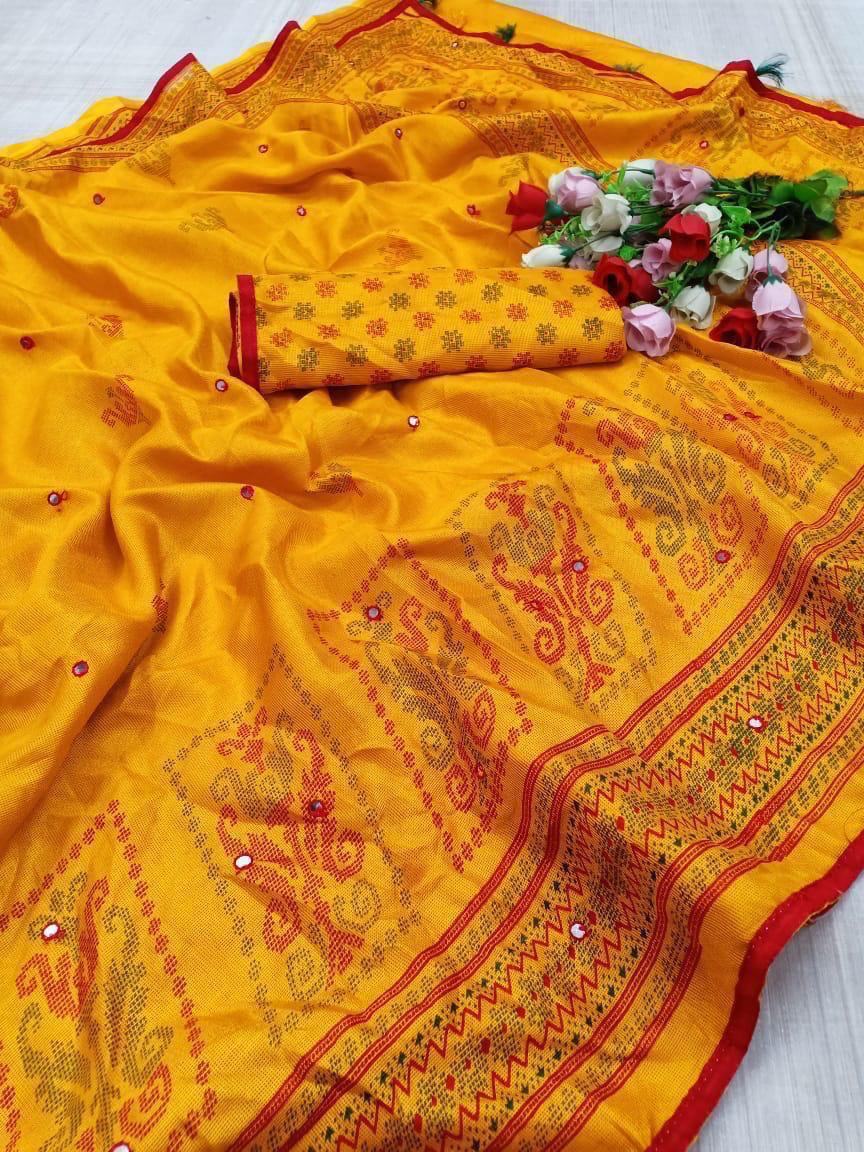 Exquisite Linen Jute Silk Saree