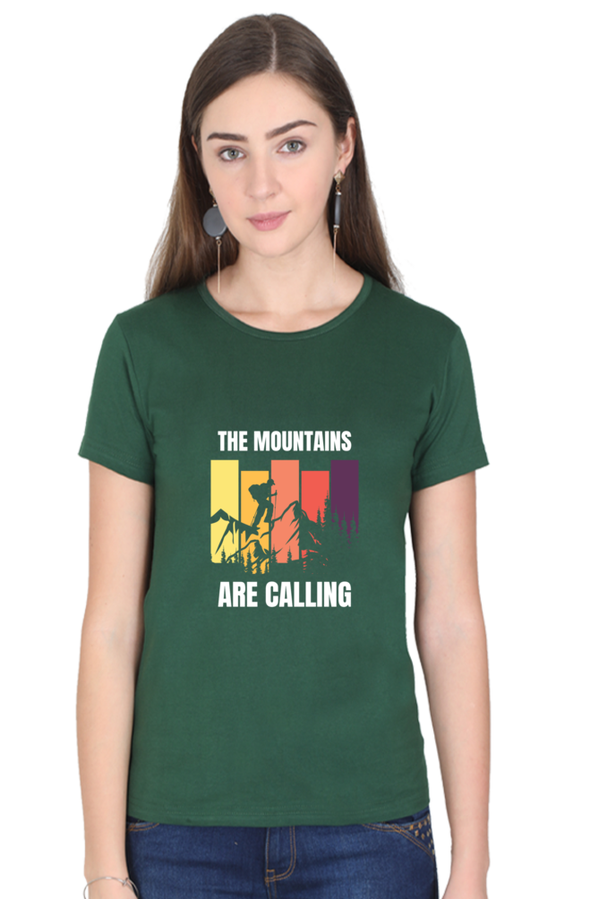 The Mountains Are Calling Adventure Travel T-shirtFor women