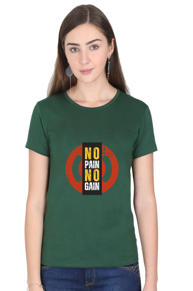 NO Pain No Gain Gym Fitness T-shirt For Women