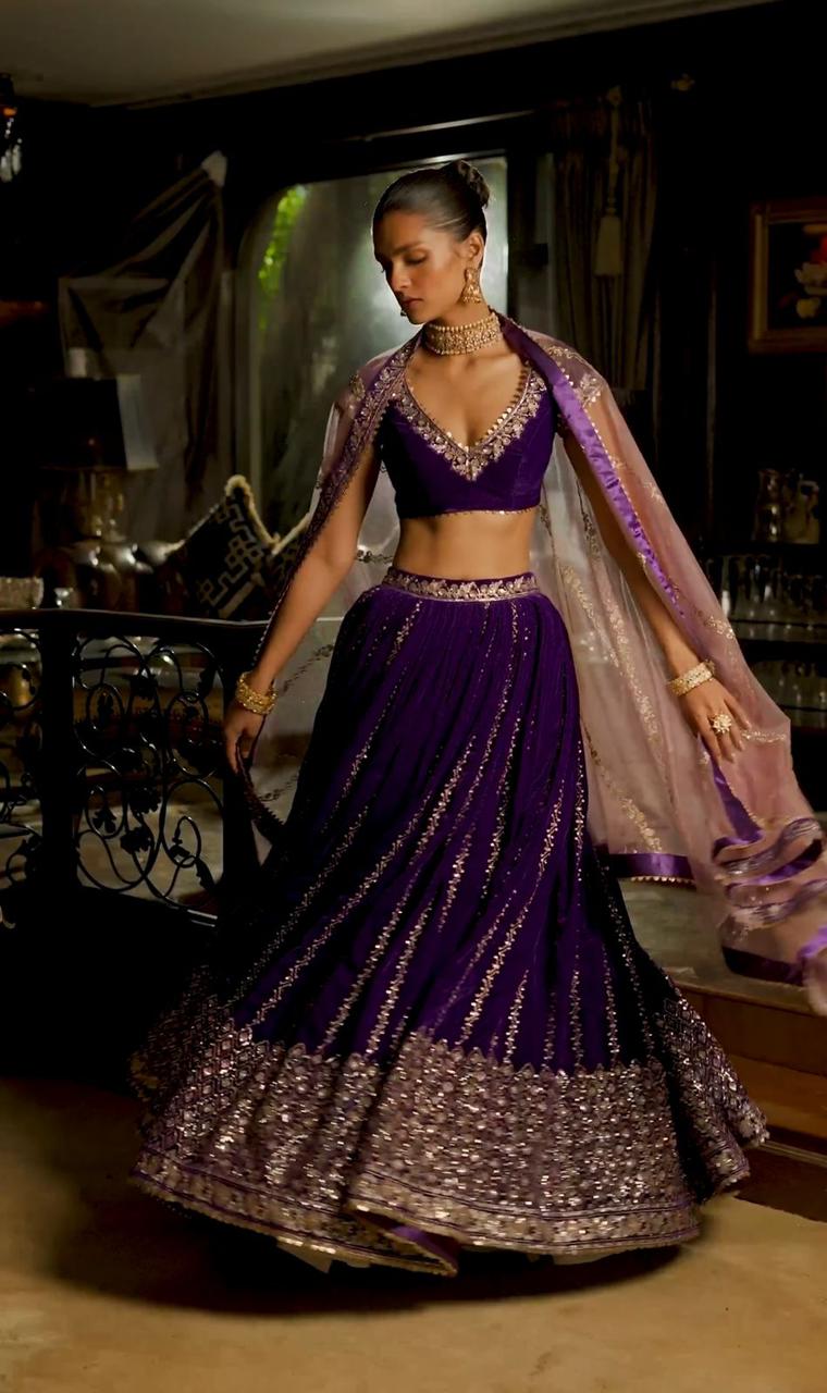 Luxurious Heavy Viscose Velvet Lehenga