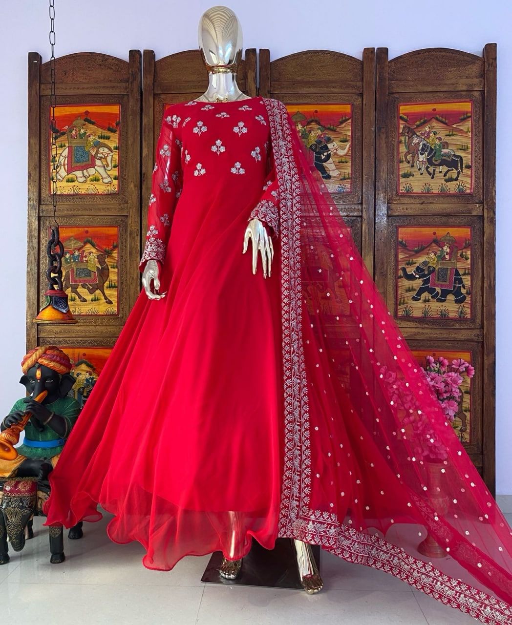 🌟 Introducing Our Exquisite Designer Embroidered Anarkali Gown 🌟