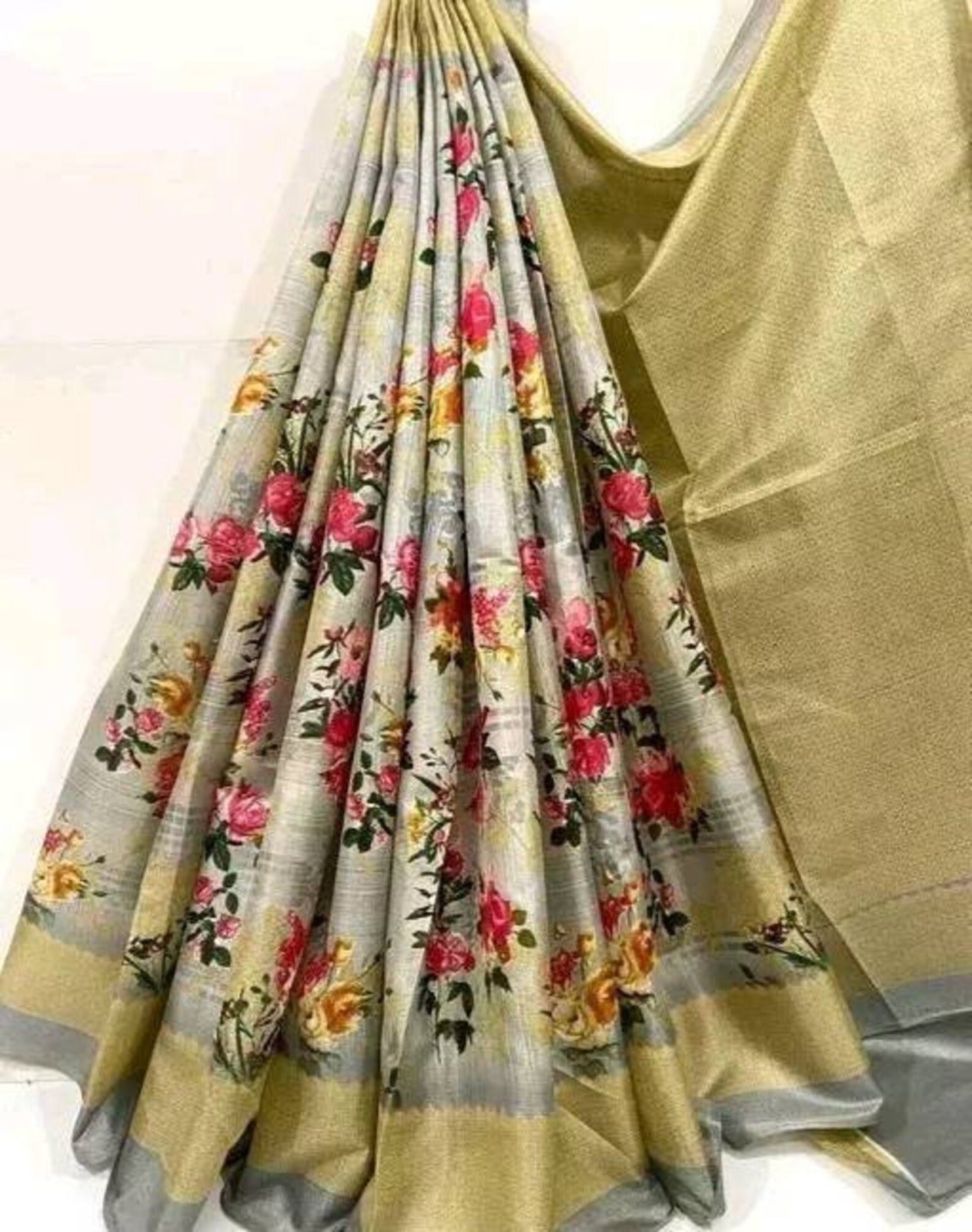 Elegant Printed Blend Saree Collection