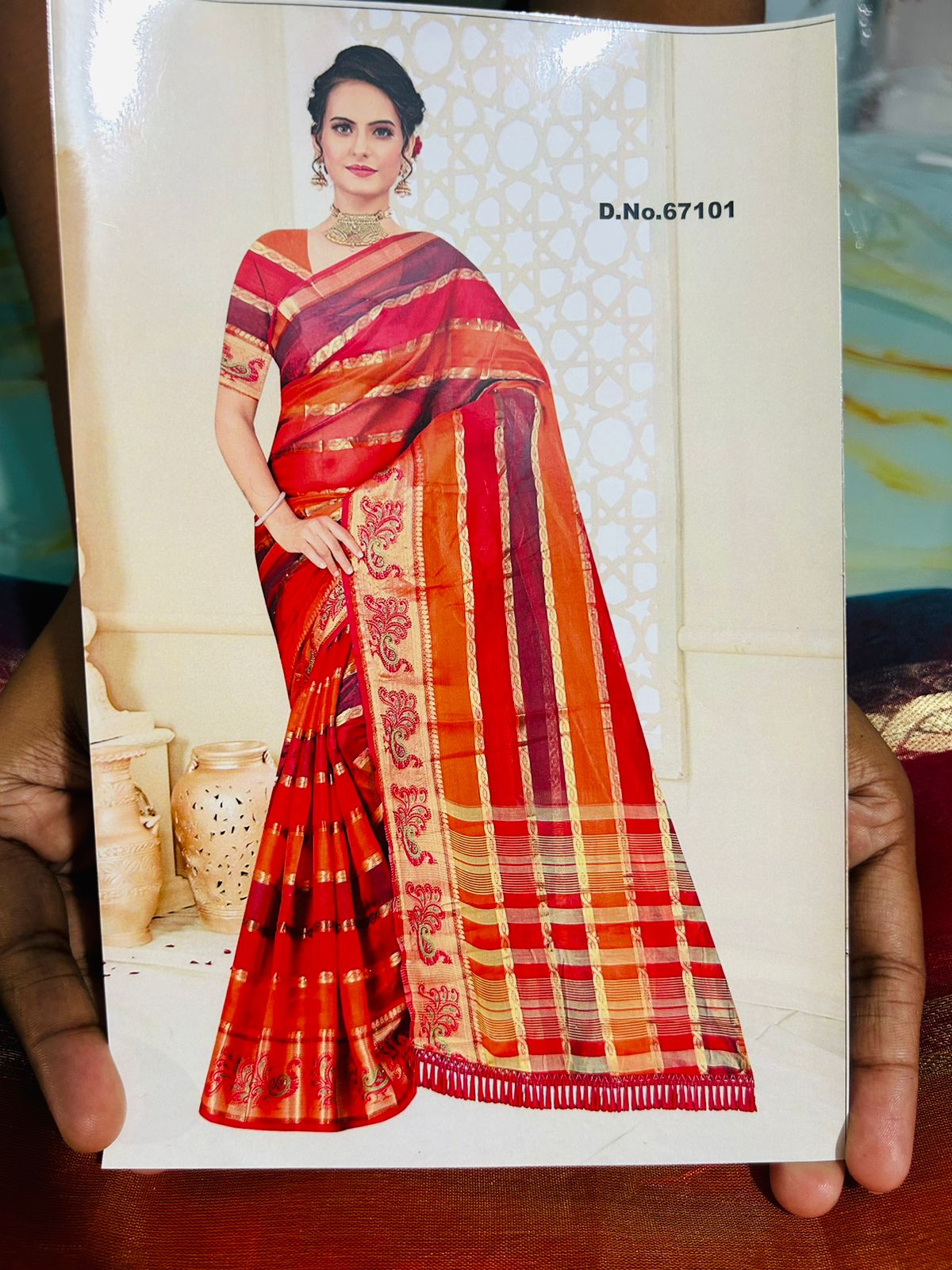 Siyavar Organza Saree - Red Color