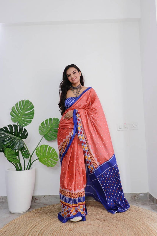 "Elegance Redefined: Pure Cotton Sarees - Jaipur Block Print"