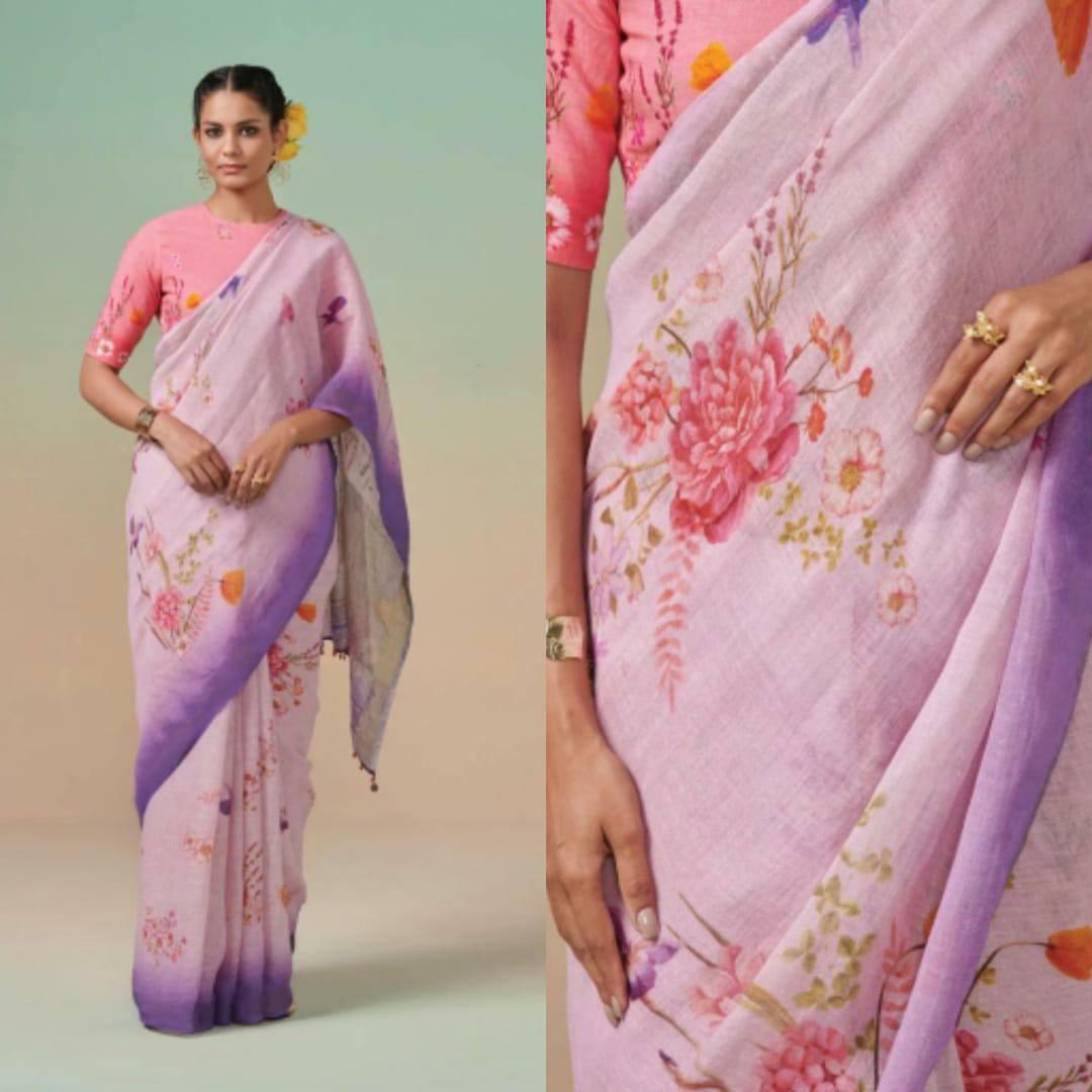 Introducing Our Stunning  Linen Saree In New Designs