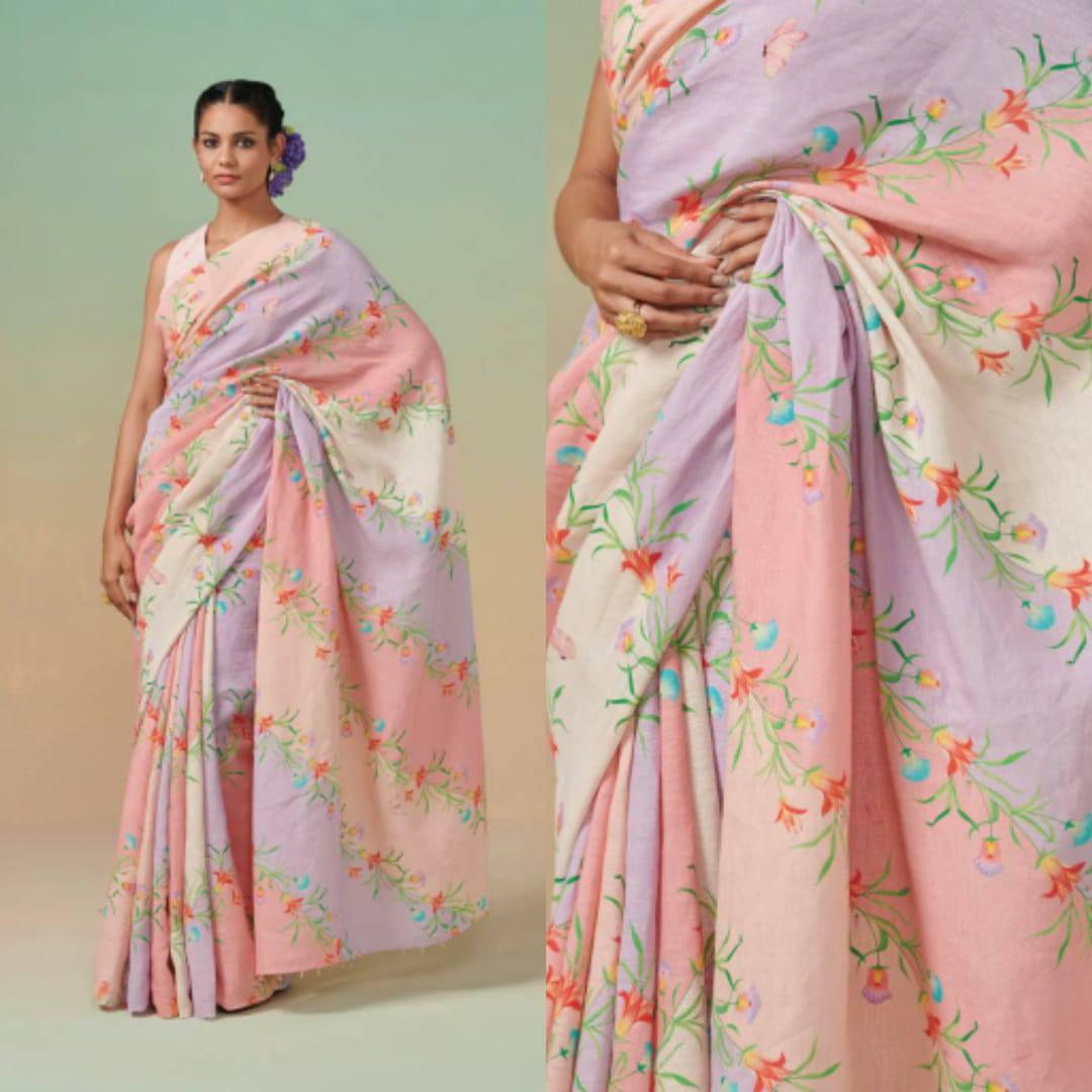 Introducing Our Stunning  Linen Saree In New Designs