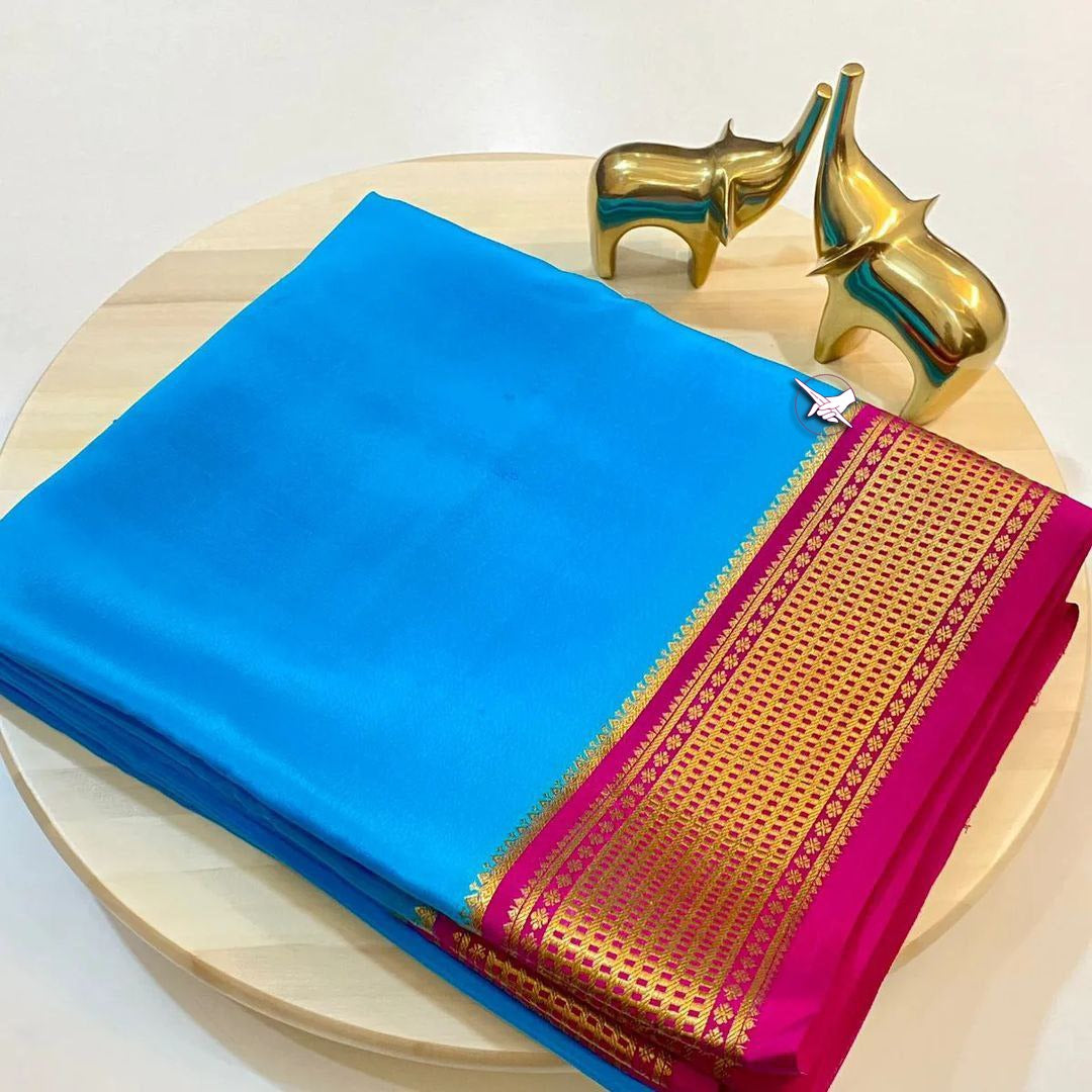 🌟 Introducing the Exquisite Mysore Crape Silk Saree! 🌟