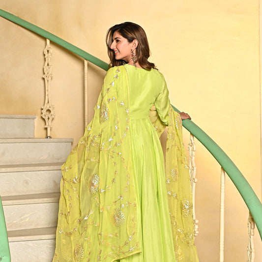 "Elevate Your Style with our Stunning Green Shaded Salwar Suit