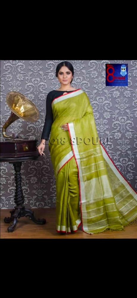 🌟 Discover Ethical Elegance with Our Lilen Slub Silk Saree Collection! 🌟