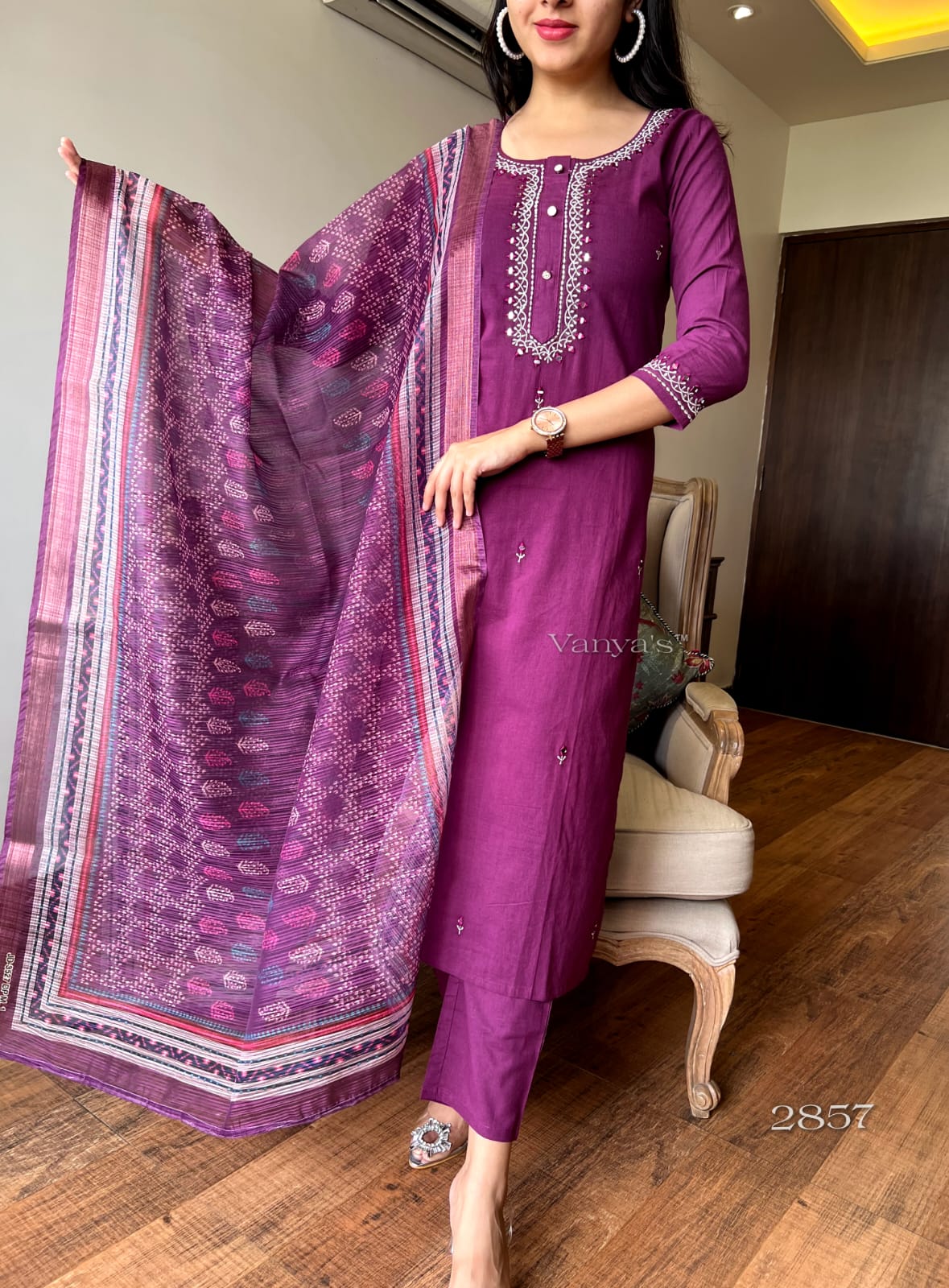 Premium Handloom Chanderi Silk Dupatta Set