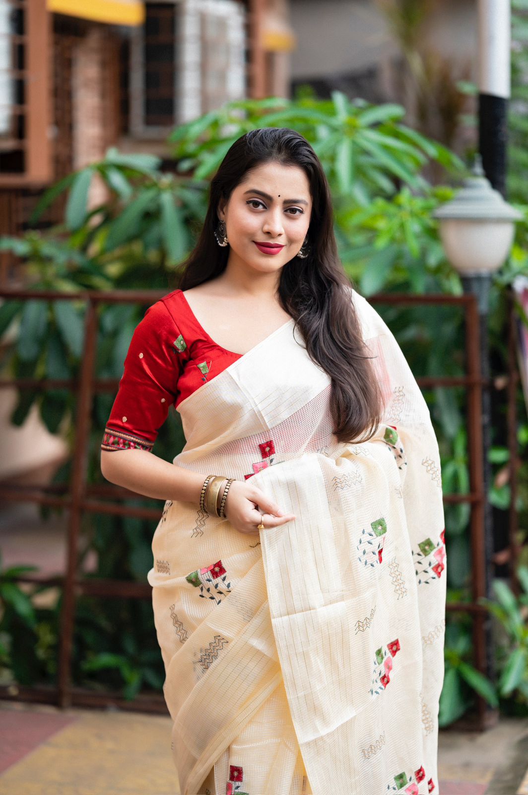 Experience Elegance in Every Thread with Kesar Kota - Off White Edition Silk Saree!