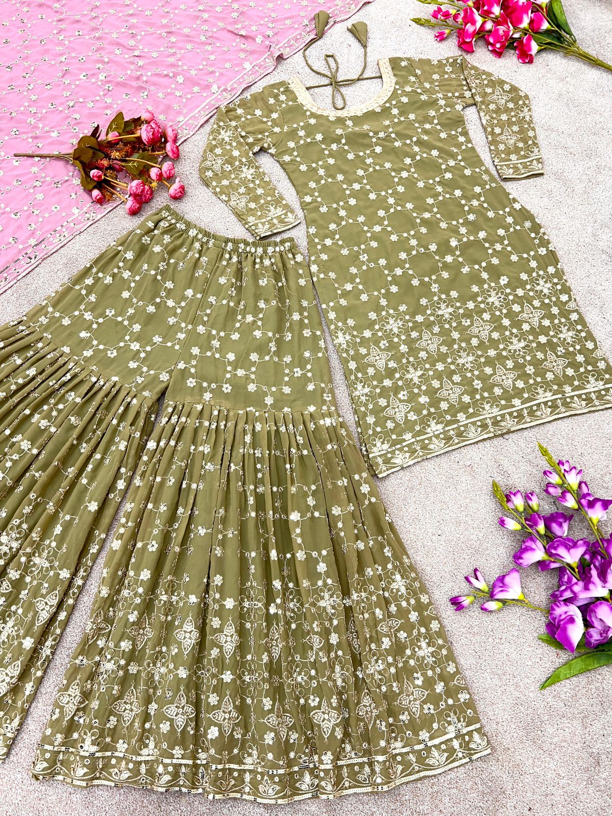 Elevate your party look with our exquisite Designer Party Wear Set!