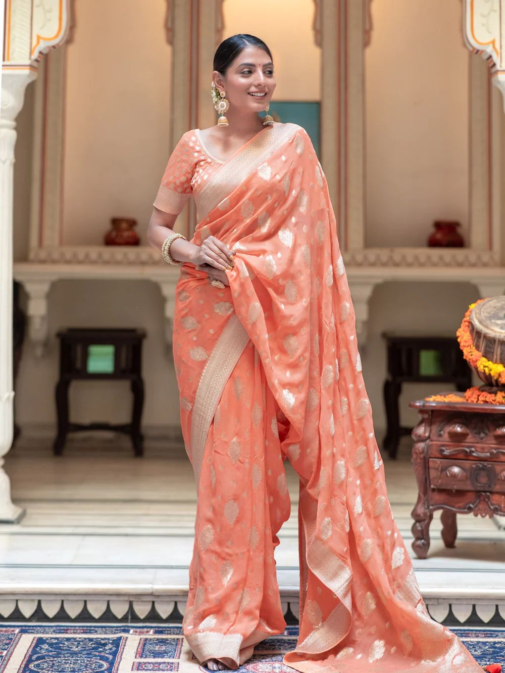 Elegant Soft Lichi Silk Saree