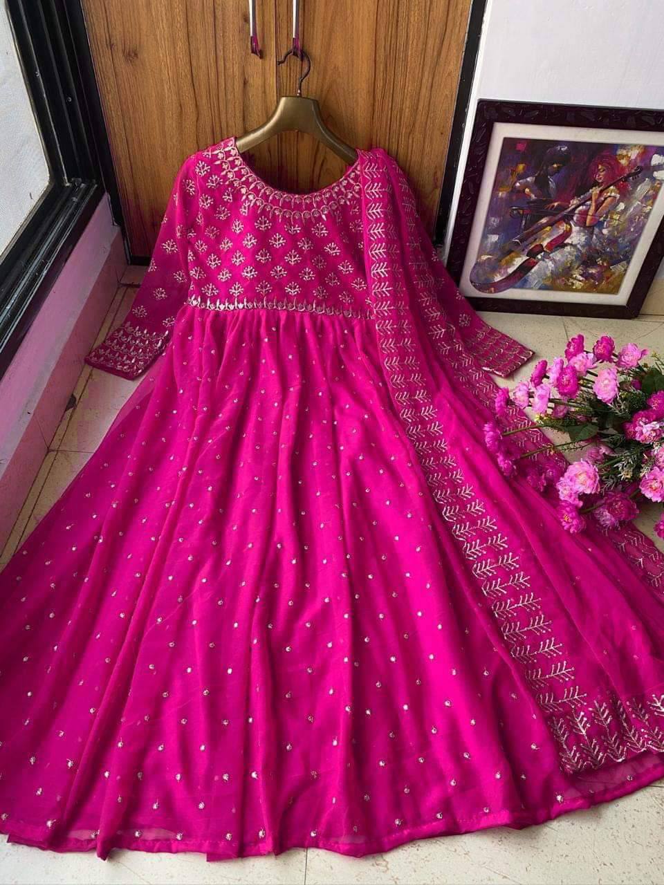 ✨ Elevate Your Style with Our New Designer Embroidered Anarkali Gown! ✨