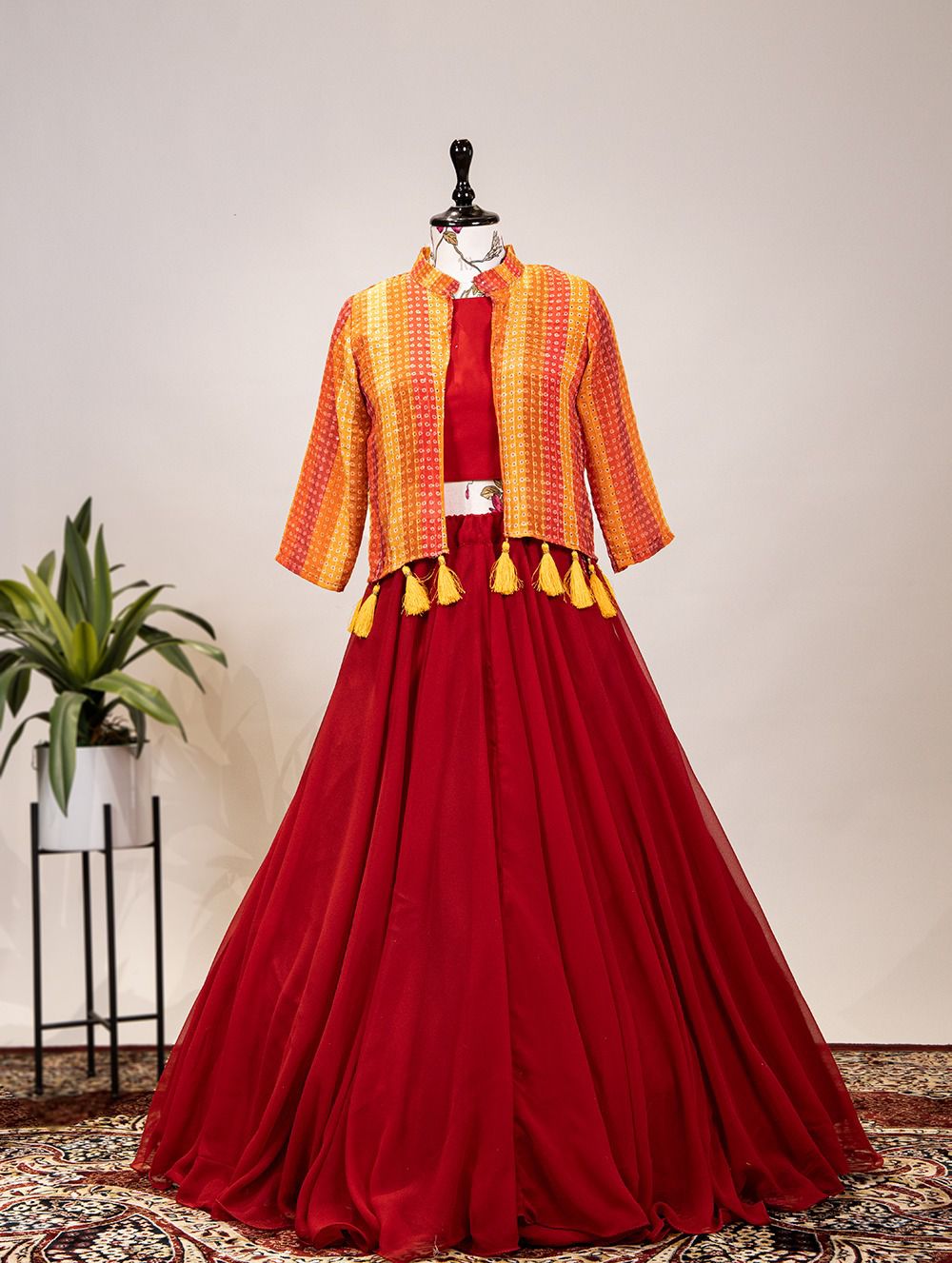 Introducing our exquisite Indo-Western ensemble, perfect for a blend of tradition and contemporary style!