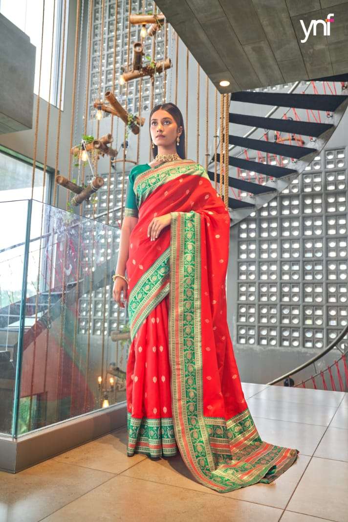 Radiant Art Silk Jacquard Saree With Complementary Blouse