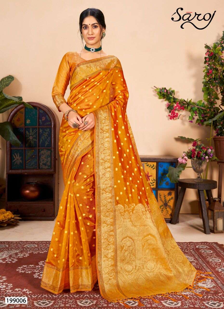 Step into the Limelight with our Soft Organza Party Wear Saree